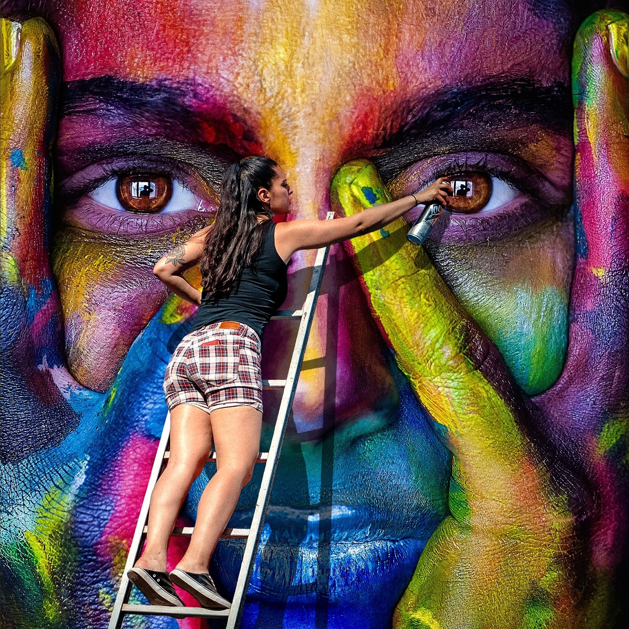 Wall art, spray, graffiti — Discover the Best High Quality Loft Ladders for Your Home - The Safeway Up